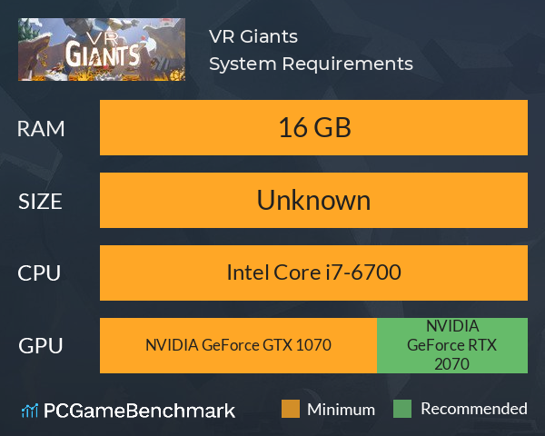 VR Giants System Requirements PC Graph - Can I Run VR Giants VR Giants System Requirements PC Graph - Can I Run VR Giants