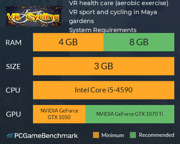 VR health care (aerobic exercise): VR sport and cycling in Maya gardens System Requirements PC Graph - Can I Run VR health care (aerobic exercise): VR sport and cycling in Maya gardens VR health care (aerobic exercise): VR sport and cycling in Maya gardens System Requirements PC Graph - Can I Run VR health care (aerobic exercise): VR sport and cycling in Maya gardens