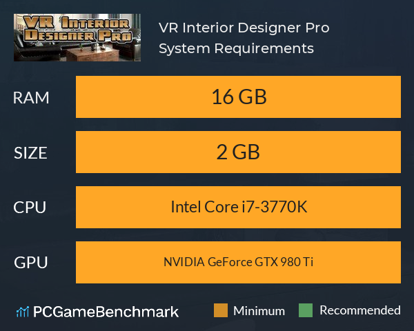VR Interior Designer Pro System Requirements PC Graph - Can I Run VR Interior Designer Pro