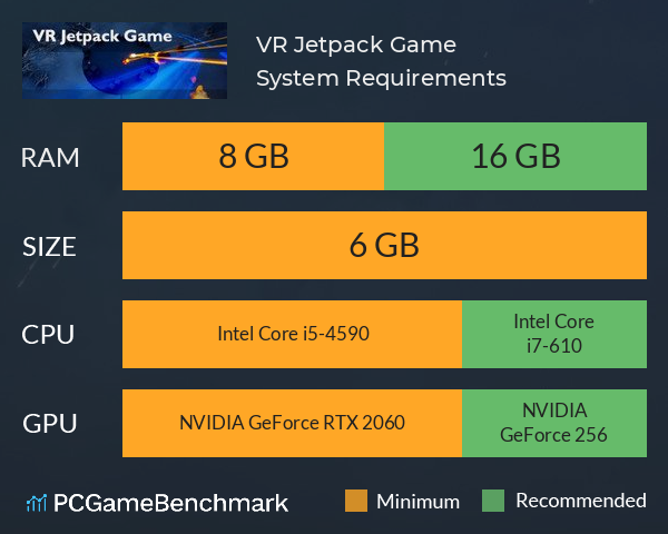 VR Jetpack Game System Requirements PC Graph - Can I Run VR Jetpack Game