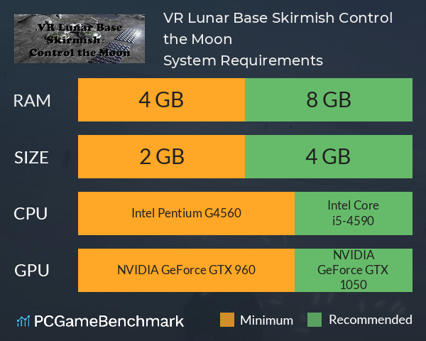 VR Lunar Base Skirmish: Control the Moon System Requirements PC Graph - Can I Run VR Lunar Base Skirmish: Control the Moon VR Lunar Base Skirmish: Control the Moon System Requirements PC Graph - Can I Run VR Lunar Base Skirmish: Control the Moon