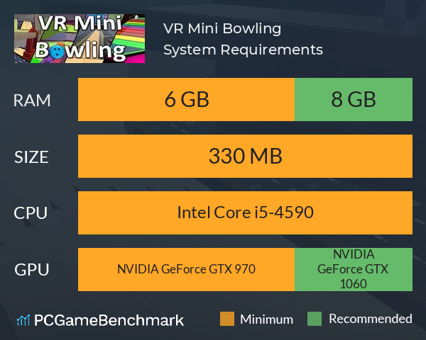 VR Mini Bowling System Requirements PC Graph - Can I Run VR Mini Bowling