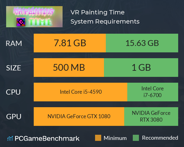 VR Painting: Time System Requirements PC Graph - Can I Run VR Painting: Time