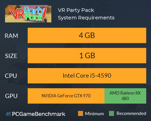 VR Party Pack System Requirements PC Graph - Can I Run VR Party Pack