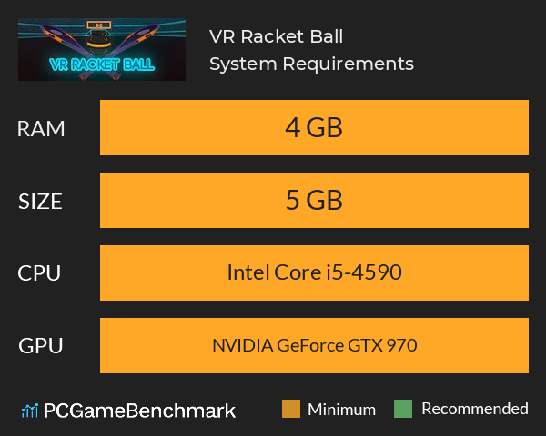 VR Racket Ball System Requirements PC Graph - Can I Run VR Racket Ball