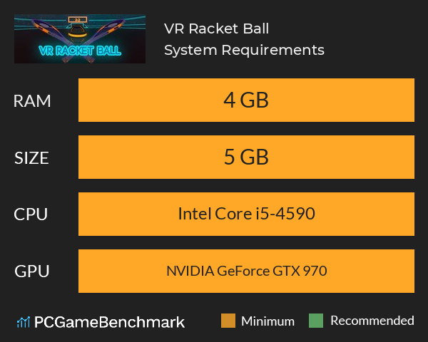 VR Racket Ball System Requirements PC Graph - Can I Run VR Racket Ball VR Racket Ball System Requirements PC Graph - Can I Run VR Racket Ball