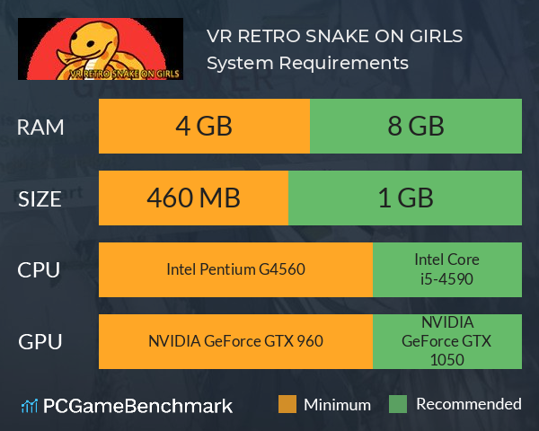 VR RETRO SNAKE ON GIRLS System Requirements PC Graph - Can I Run VR RETRO SNAKE ON GIRLS VR RETRO SNAKE ON GIRLS System Requirements PC Graph - Can I Run VR RETRO SNAKE ON GIRLS