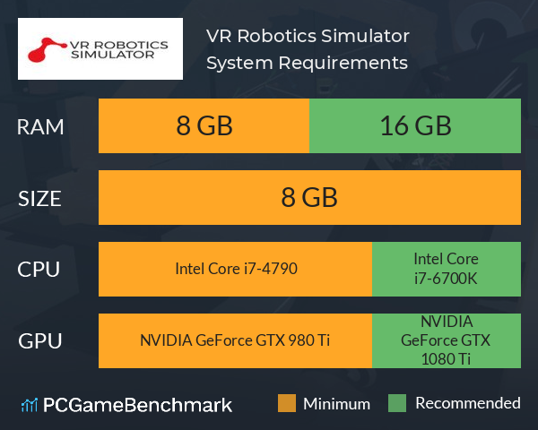 VR Robotics Simulator System Requirements PC Graph - Can I Run VR Robotics Simulator VR Robotics Simulator System Requirements PC Graph - Can I Run VR Robotics Simulator