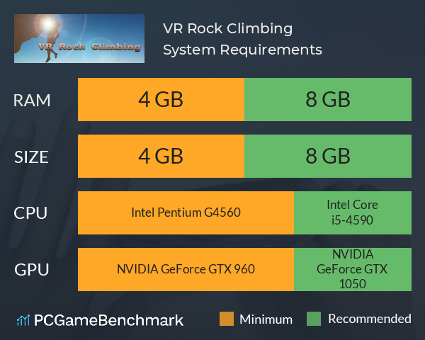 Peer Vaag bruiloft VR Rock Climbing System Requirements - Can I Run It? - PCGameBenchmark