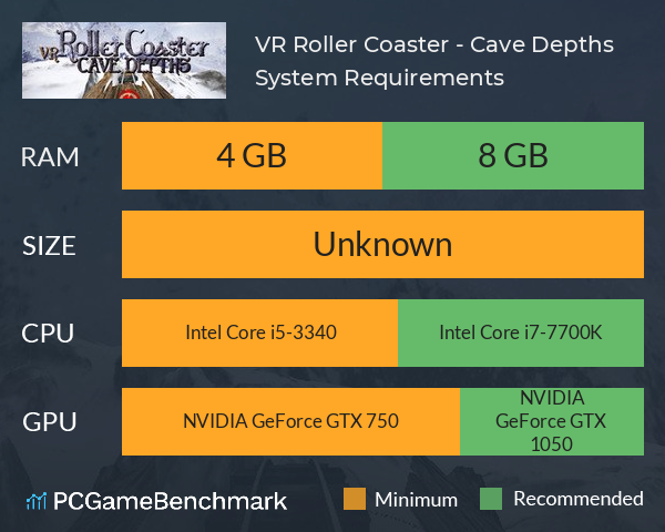 VR Roller Coaster - Cave Depths System Requirements PC Graph - Can I Run VR Roller Coaster - Cave Depths