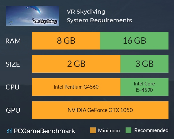 VR Skydiving System Requirements PC Graph - Can I Run VR Skydiving VR Skydiving System Requirements PC Graph - Can I Run VR Skydiving
