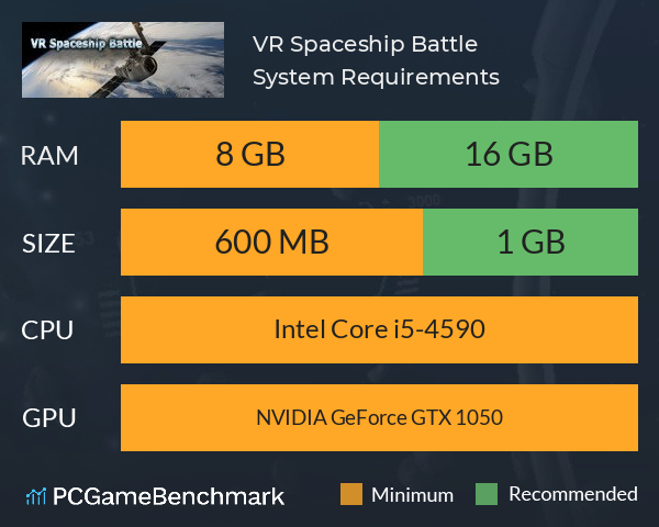 VR Spaceship Battle System Requirements PC Graph - Can I Run VR Spaceship Battle