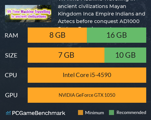 VR Time Machine Travelling in ancient civilizations: Mayan Kingdom, Inca Empire, Indians, and Aztecs before conquest A.D.1000 System Requirements PC Graph - Can I Run VR Time Machine Travelling in ancient civilizations: Mayan Kingdom, Inca Empire, Indians, and Aztecs before conquest A.D.1000 VR Time Machine Travelling in ancient civilizations: Mayan Kingdom, Inca Empire, Indians, and Aztecs before conquest A.D.1000 System Requirements PC Graph - Can I Run VR Time Machine Travelling in ancient civilizations: Mayan Kingdom, Inca Empire, Indians, and Aztecs before conquest A.D.1000