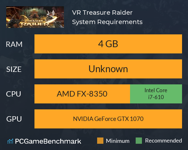 VR Treasure Raider System Requirements PC Graph - Can I Run VR Treasure Raider