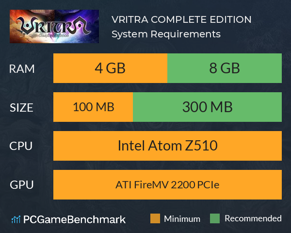VRITRA COMPLETE EDITION System Requirements PC Graph - Can I Run VRITRA COMPLETE EDITION