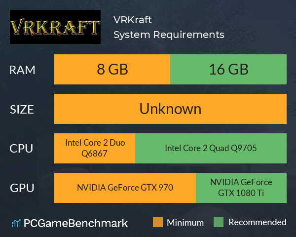 VRKraft System Requirements PC Graph - Can I Run VRKraft