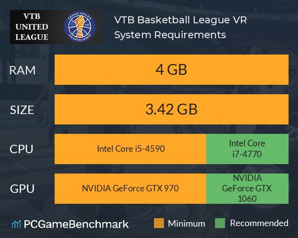 VTB Basketball League VR System Requirements PC Graph - Can I Run VTB Basketball League VR VTB Basketball League VR System Requirements PC Graph - Can I Run VTB Basketball League VR