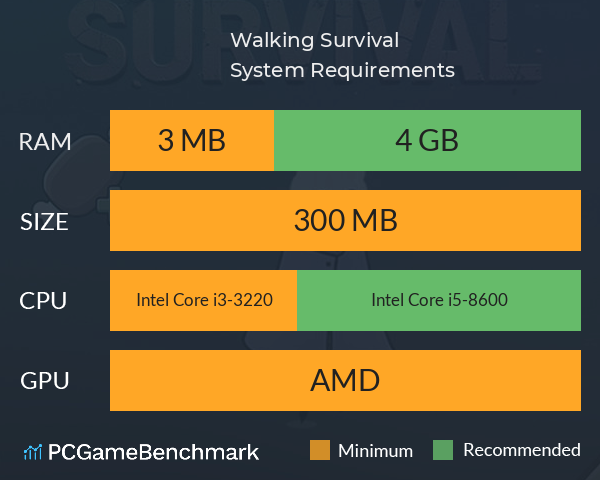 Walking Survival System Requirements PC Graph - Can I Run Walking Survival Walking Survival System Requirements PC Graph - Can I Run Walking Survival