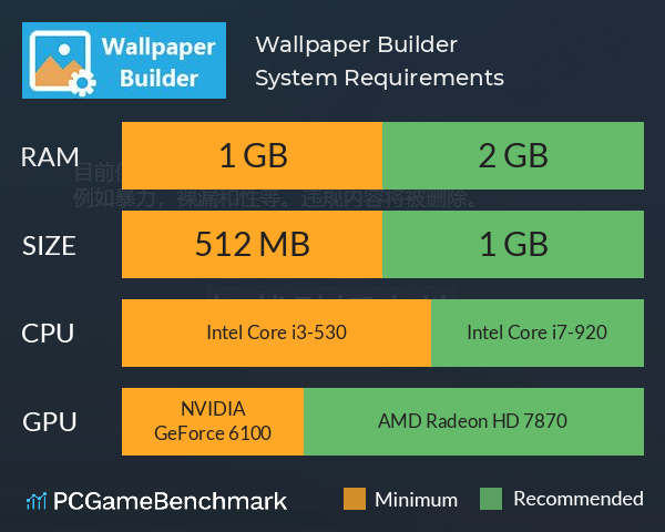 Wallpaper Builder System Requirements PC Graph - Can I Run Wallpaper Builder