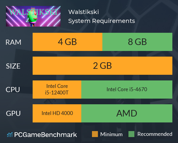 Walstikski System Requirements PC Graph - Can I Run Walstikski Walstikski System Requirements PC Graph - Can I Run Walstikski