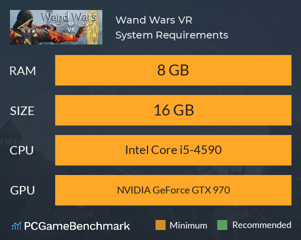 Wand Wars VR System Requirements PC Graph - Can I Run Wand Wars VR