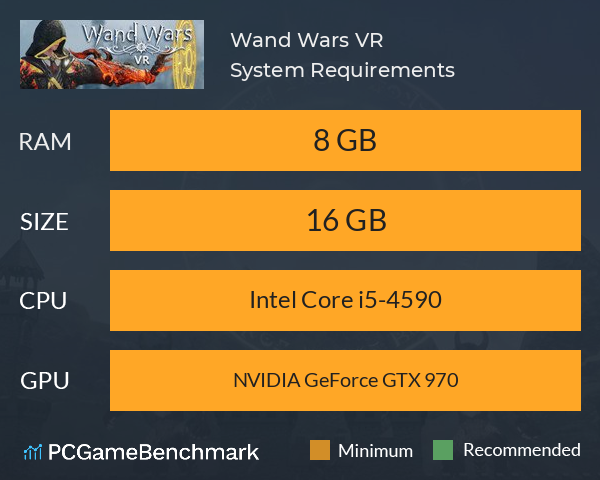 Wand Wars VR System Requirements PC Graph - Can I Run Wand Wars VR Wand Wars VR System Requirements PC Graph - Can I Run Wand Wars VR