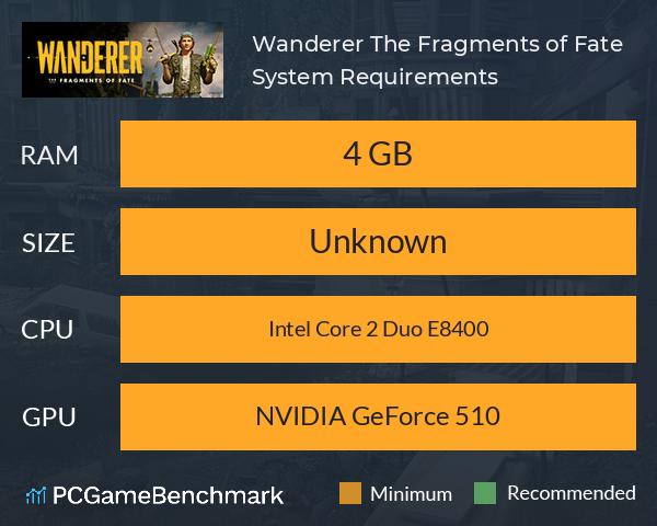 Wanderer: The Fragments of Fate System Requirements PC Graph - Can I Run Wanderer: The Fragments of Fate Wanderer: The Fragments of Fate System Requirements PC Graph - Can I Run Wanderer: The Fragments of Fate