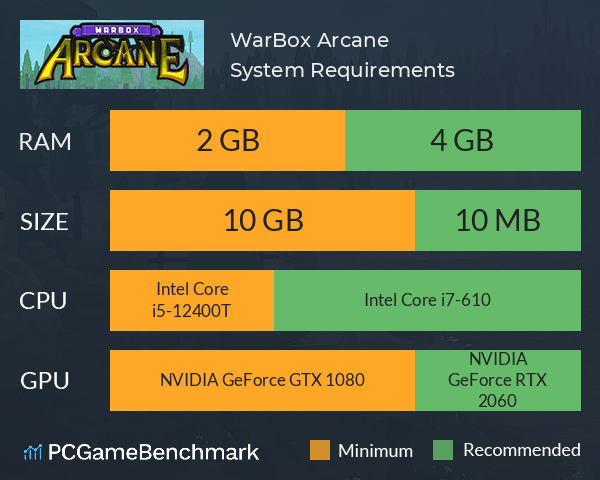 WarBox: Arcane System Requirements PC Graph - Can I Run WarBox: Arcane