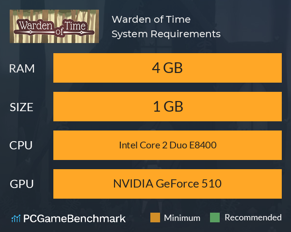 Warden of Time System Requirements PC Graph - Can I Run Warden of Time Warden of Time System Requirements PC Graph - Can I Run Warden of Time