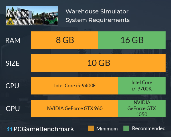 Warehouse Simulator System Requirements PC Graph - Can I Run Warehouse Simulator Warehouse Simulator System Requirements PC Graph - Can I Run Warehouse Simulator