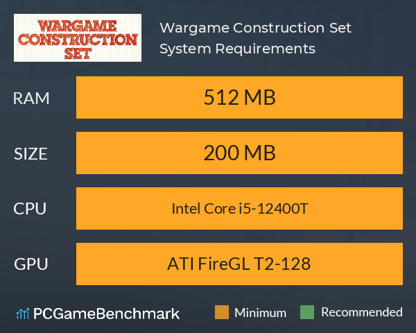 Wargame Construction Set System Requirements PC Graph - Can I Run Wargame Construction Set