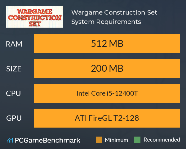 Wargame Construction Set System Requirements PC Graph - Can I Run Wargame Construction Set Wargame Construction Set System Requirements PC Graph - Can I Run Wargame Construction Set