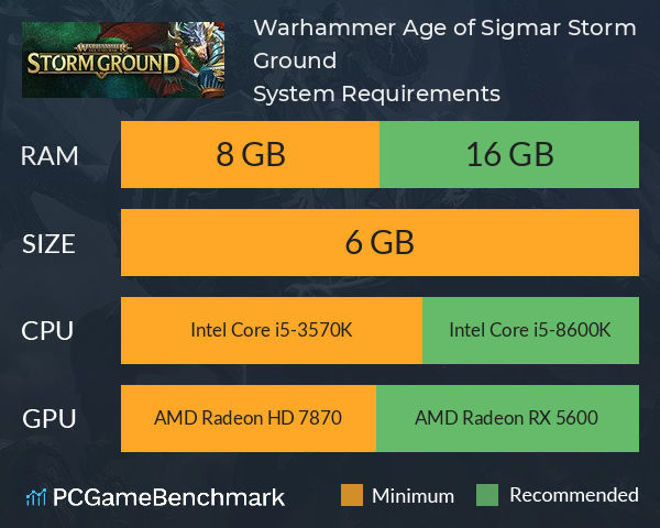 Warhammer Age of Sigmar: Storm Ground System Requirements PC Graph - Can I Run Warhammer Age of Sigmar: Storm Ground