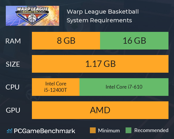 Warp League Basketball System Requirements PC Graph - Can I Run Warp League Basketball