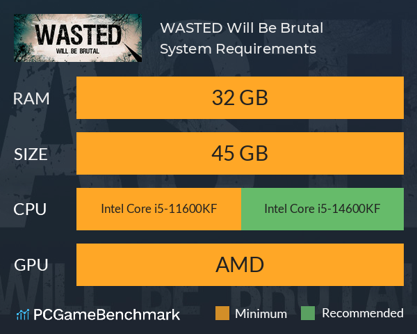 WASTED Will Be Brutal System Requirements PC Graph - Can I Run WASTED Will Be Brutal WASTED Will Be Brutal System Requirements PC Graph - Can I Run WASTED Will Be Brutal