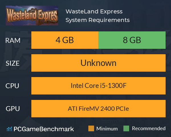 WasteLand Express 废土快递 System Requirements PC Graph - Can I Run WasteLand Express 废土快递