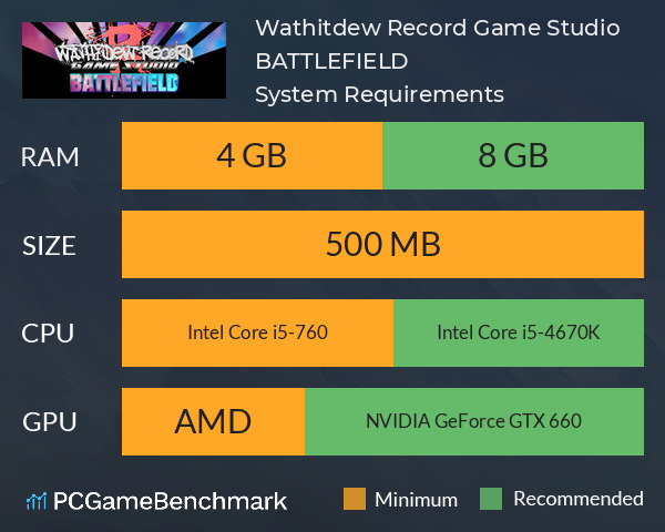 Wathitdew Record™ Game Studio BATTLEFIELD System Requirements PC Graph - Can I Run Wathitdew Record™ Game Studio BATTLEFIELD Wathitdew Record™ Game Studio BATTLEFIELD System Requirements PC Graph - Can I Run Wathitdew Record™ Game Studio BATTLEFIELD