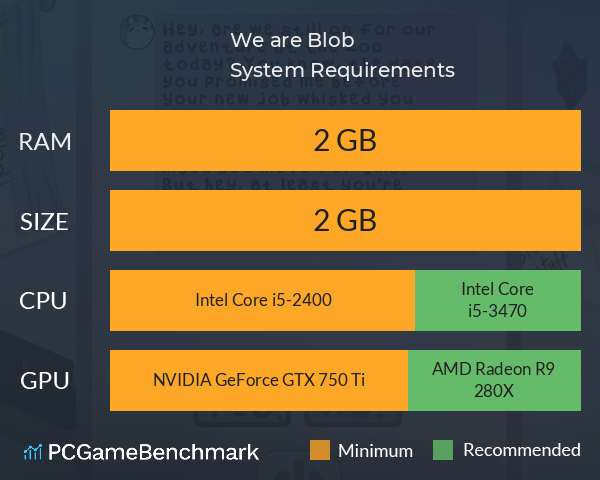 We are Blob System Requirements PC Graph - Can I Run We are Blob We are Blob System Requirements PC Graph - Can I Run We are Blob