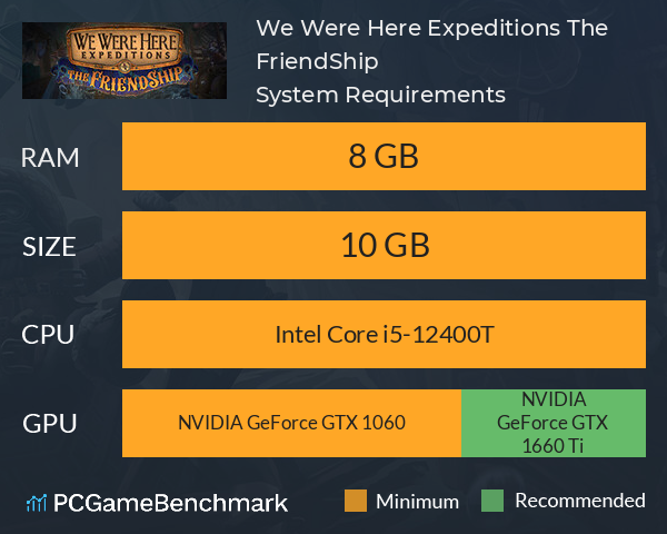We Were Here Expeditions: The FriendShip System Requirements PC Graph - Can I Run We Were Here Expeditions: The FriendShip
