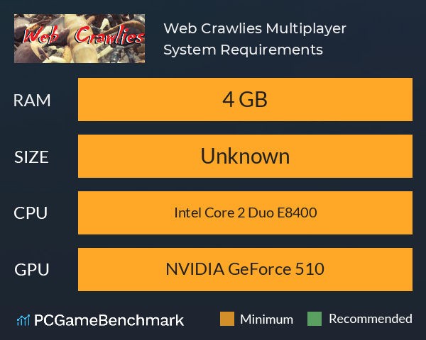 Web Crawlies {Multiplayer} System Requirements PC Graph - Can I Run Web Crawlies {Multiplayer} Web Crawlies {Multiplayer} System Requirements PC Graph - Can I Run Web Crawlies {Multiplayer}