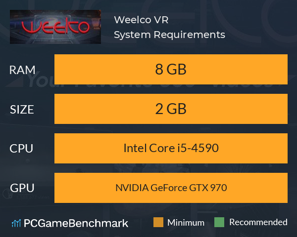 Weelco VR System Requirements PC Graph - Can I Run Weelco VR
