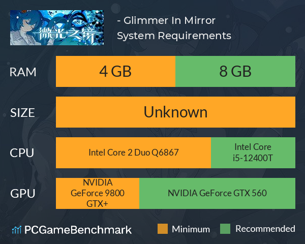 微光之镜 - Glimmer In Mirror System Requirements PC Graph - Can I Run 微光之镜 - Glimmer In Mirror