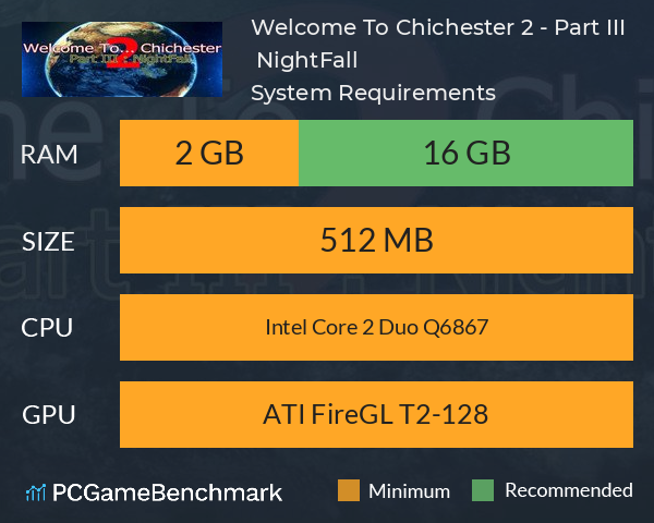 Welcome To... Chichester 2 - Part III : NightFall System Requirements PC Graph - Can I Run Welcome To... Chichester 2 - Part III : NightFall