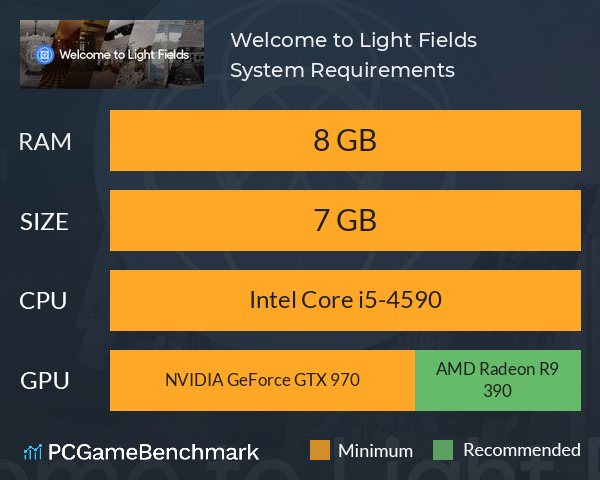 Welcome to Light Fields System Requirements PC Graph - Can I Run Welcome to Light Fields