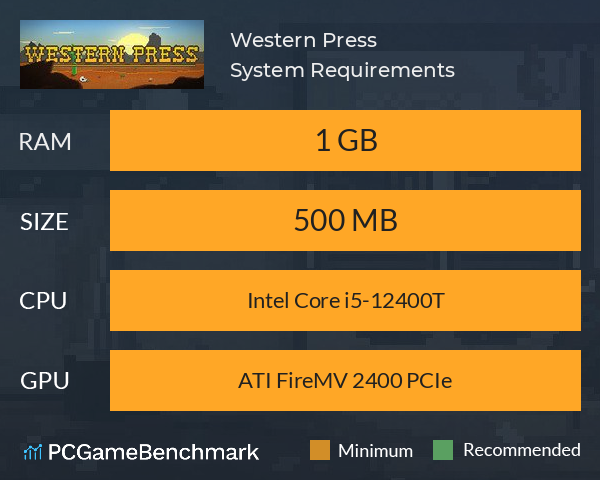 Western Press System Requirements PC Graph - Can I Run Western Press