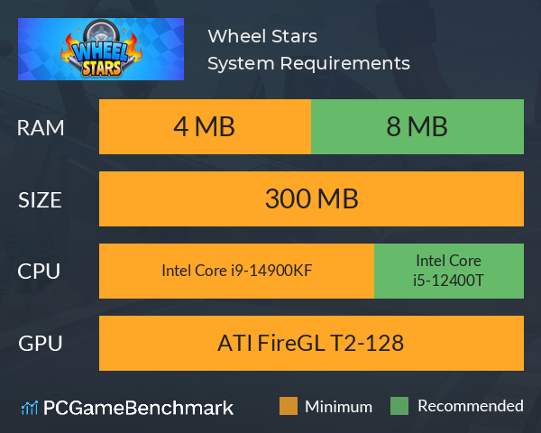 Wheel Stars System Requirements PC Graph - Can I Run Wheel Stars