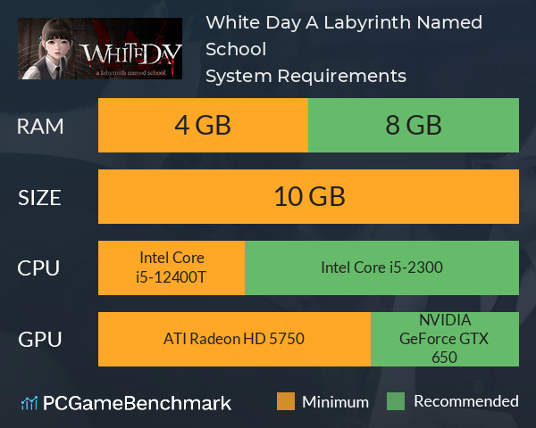 White Day: A Labyrinth Named School System Requirements PC Graph - Can I Run White Day: A Labyrinth Named School