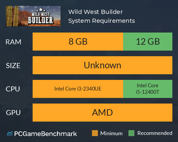 Wild West Builder System Requirements PC Graph - Can I Run Wild West Builder Wild West Builder System Requirements PC Graph - Can I Run Wild West Builder
