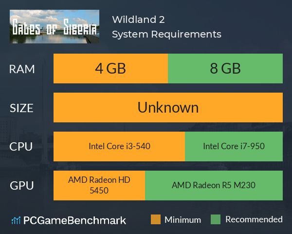 Wildland 2 System Requirements PC Graph - Can I Run Wildland 2 Wildland 2 System Requirements PC Graph - Can I Run Wildland 2