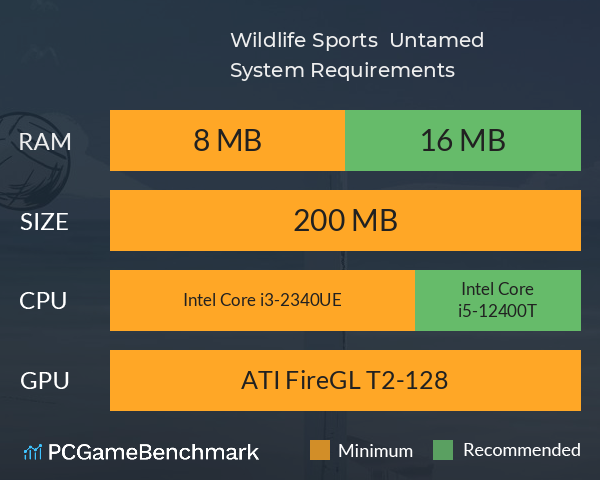 Wildlife Sports : Untamed System Requirements PC Graph - Can I Run Wildlife Sports : Untamed Wildlife Sports : Untamed System Requirements PC Graph - Can I Run Wildlife Sports : Untamed